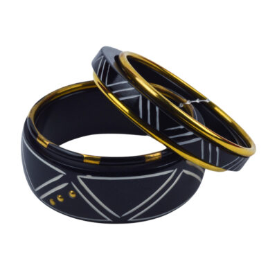White Striped Bracelet Set
